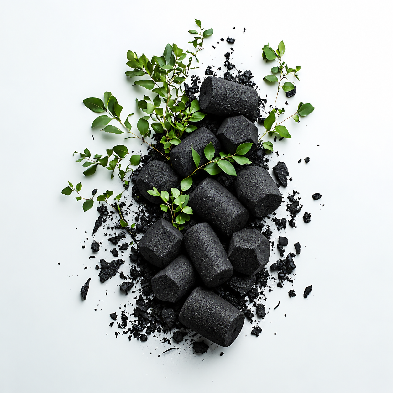 Charcoal fuel ready for dispatch